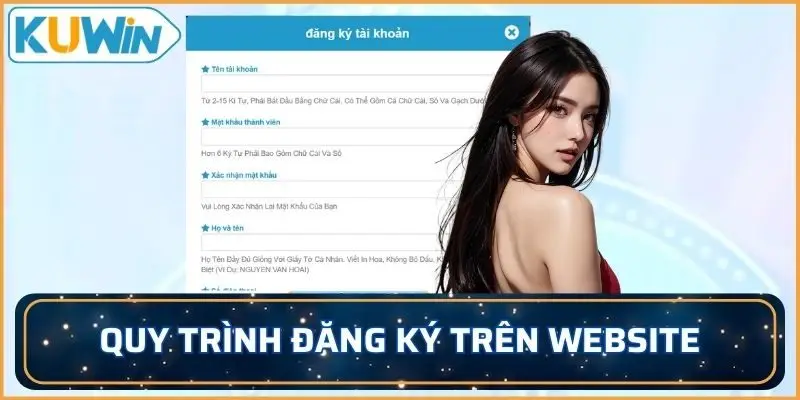 Quy trình tạo lập đăng ký trên website trực tuyến